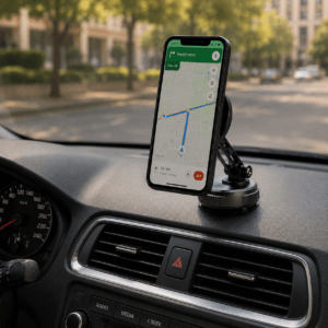حامل موبايل مغناطيسي للسيارة قابل للدوران 360 درجة بقاعدة شفط قوية وثابتة