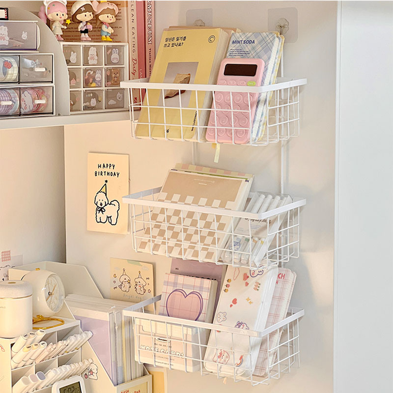 استاند معدن 3 دور منظم وحامل لأدوات المطبخ والحمام والمكتب بلزق دبل فيس قوي لسهولة التعليق