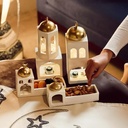 تمرية وشمعدان قبة الصخرة لتقديم التمر والمكسرات للضيوف ولديكور رمضاني مميز من الجبس