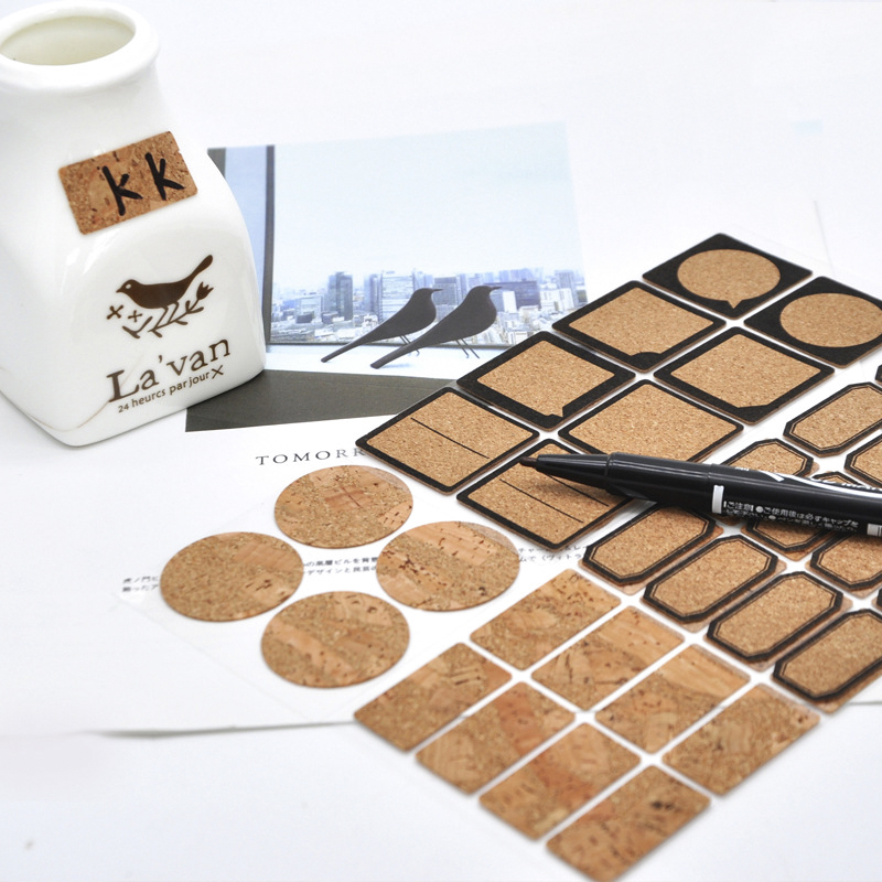 استيكر شكل خشبي كلاسيك للكتابة للتحديد والتصنيف متعدد الأستخدامات