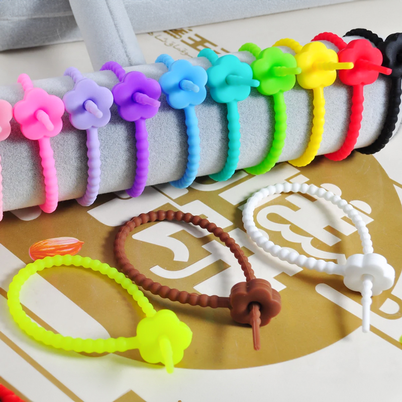 منظم اسلاك وكابلات سيليكون 3 قطع قابلة للطي