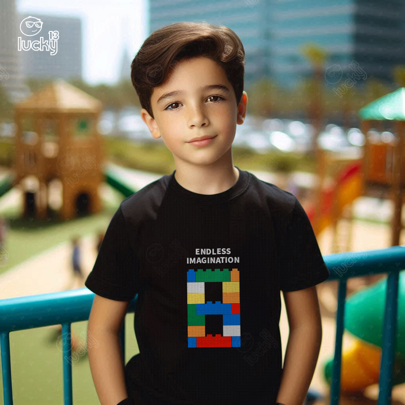 Roblox تيشيرت اطفال قطن باللون الاسود 