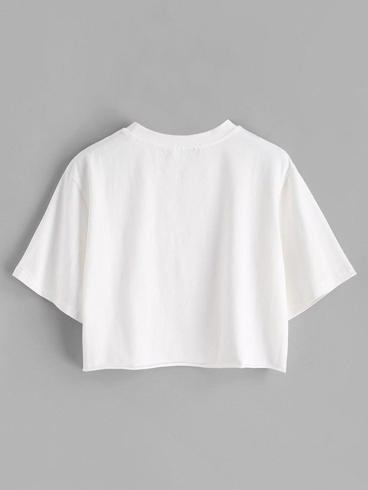 T-shirt Stock Resirve CROP TOP (أبيض )