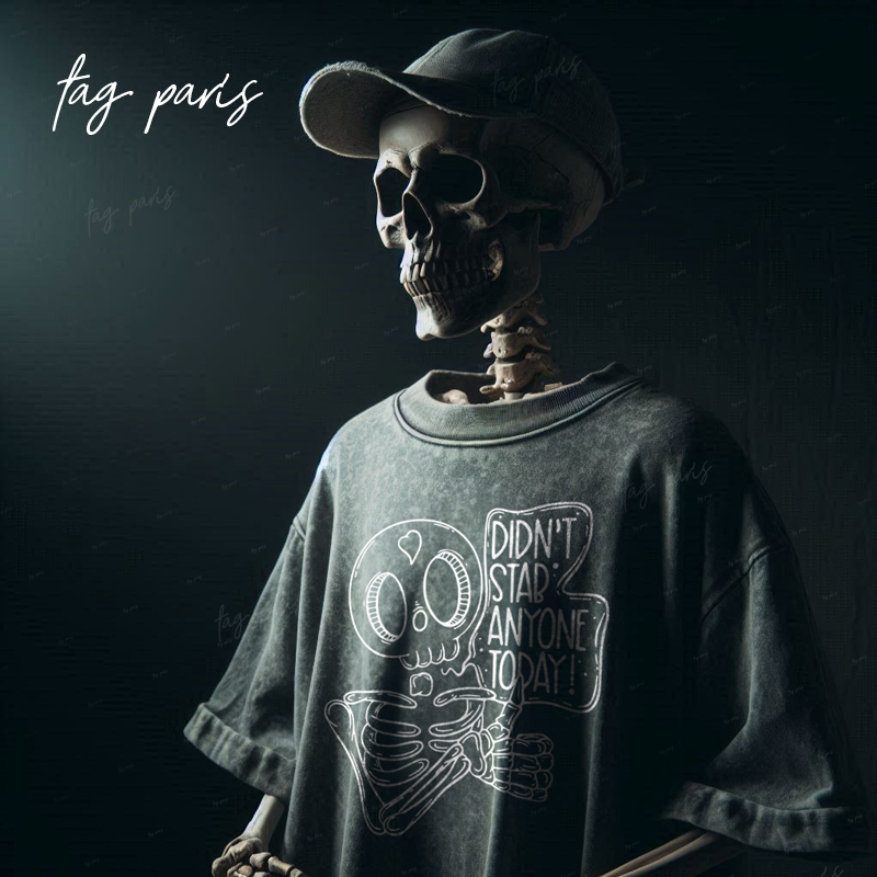 Didn't Stab Any One To Day !  تيشيرت اوفر سايز