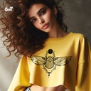 Egyptian Scarab كروب توب اوفر سايز باللون الاصفر