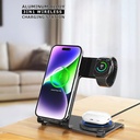 شاحن لاسلكي 3 *1 لشحن الموبايل والايربودز والساعة الرقمية بقوة 15 واط