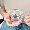 مج زجاج دبل شفاف 300 ملي ببلز من الداخل لشرب وتقديم العصائر والشاي