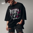 Hit Man The Best There Is تيشيرت اوفر سايز قطن باللون الاسود للرجال