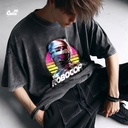 The Robocop تيشيرت اوفر سايز قطن باللون الرمادي للرجال