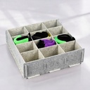 منظم شرابات وملابس داخلية 12 خانة قابل للفك والتركيب