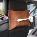 علبة مناديل قطيفة بحزام تركب علي كرسي او مسند السيارة