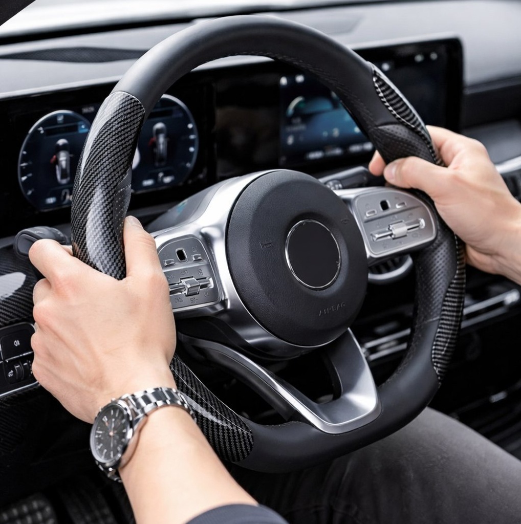 غطاء دريكسيون كاربون فايبر مضاد للانزلاق لراحة اليد اثناء القيادة