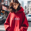 Good هودي اوفر سايز قطن