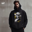 Luffy هودي اوفر سايز قطن باللون الأسود