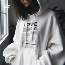 Love 🤍 هودي اوفر سايز قطن