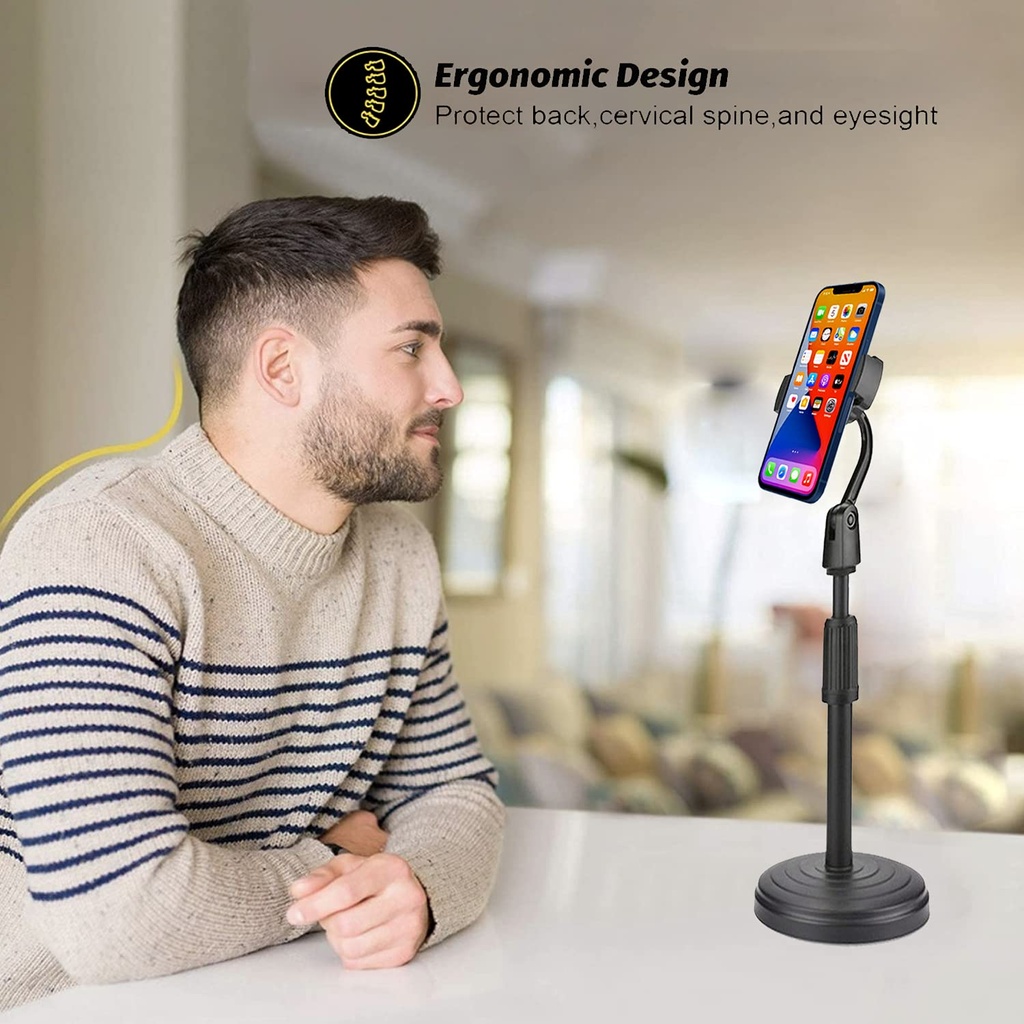 حامل موبايل مكتبي قابل للتعديل بدوران 360 درجة مناسب لجميع انواع الموبايلات