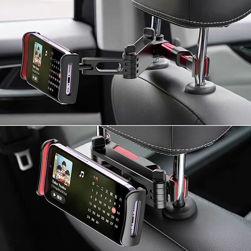 حامل موبايل دوار يثبت علي مسند رأس كرسي السيارة لمشاهدة الأفلام اثناء السفر
