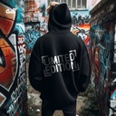 Limited Edition هودي اوفر سايز قطن باللون الأسود