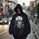 You're My Only Desire In A World On Fire هودي اوفر سايز قطن باللون الاسود للرجال