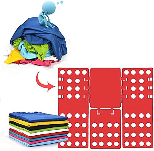 لوح طي لتطبيق الملابس والتيشيرتات وتنظيمها لتوفير المساحة داخل الدولاب