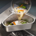 صفاية لزواية حوض المطبخ من الاستانلس ستيل لتصفية بواقي الطعام