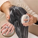 فرشة تسريح وتسليك الشعر 2*1 من السيليكون مع فرشة لتدليك فروة الرأس