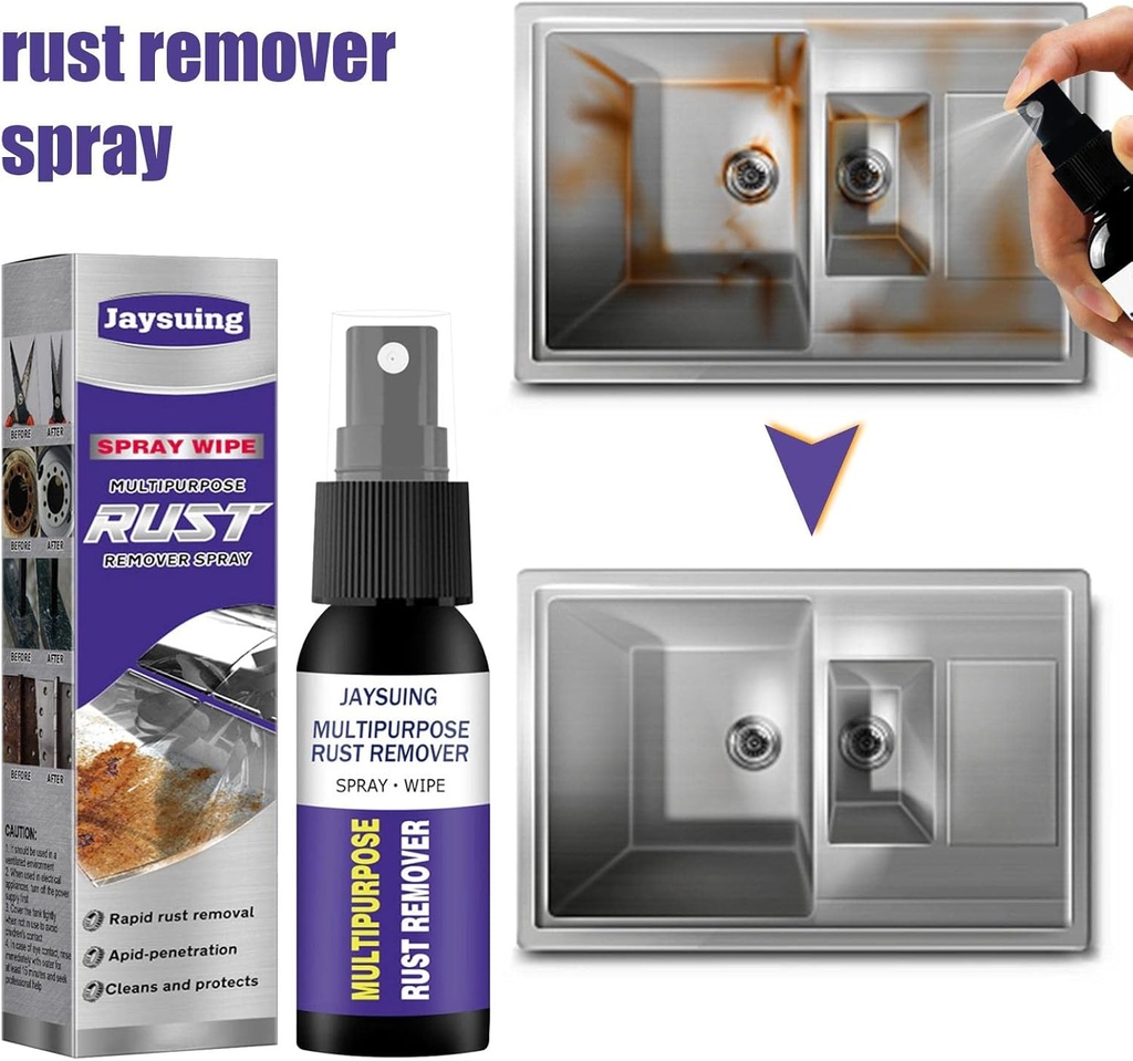 اسبراي مزيل للصدأ لإزالة التآكل وتنظيف المعادن بسرعة وفعالية 120 مللي