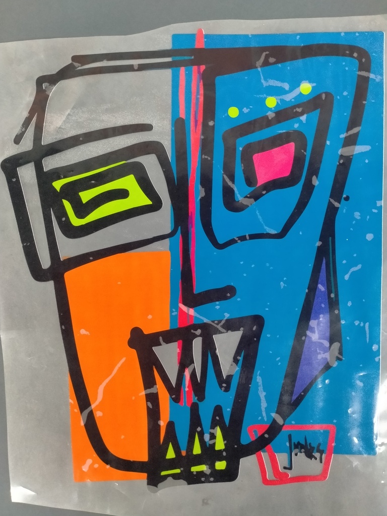 Weird Painted Face print