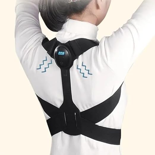 حزام تصحيح وضعية الضهر و العمود الفقري مع شاشة ليد تعمل بالاهتزاز عند التنبية