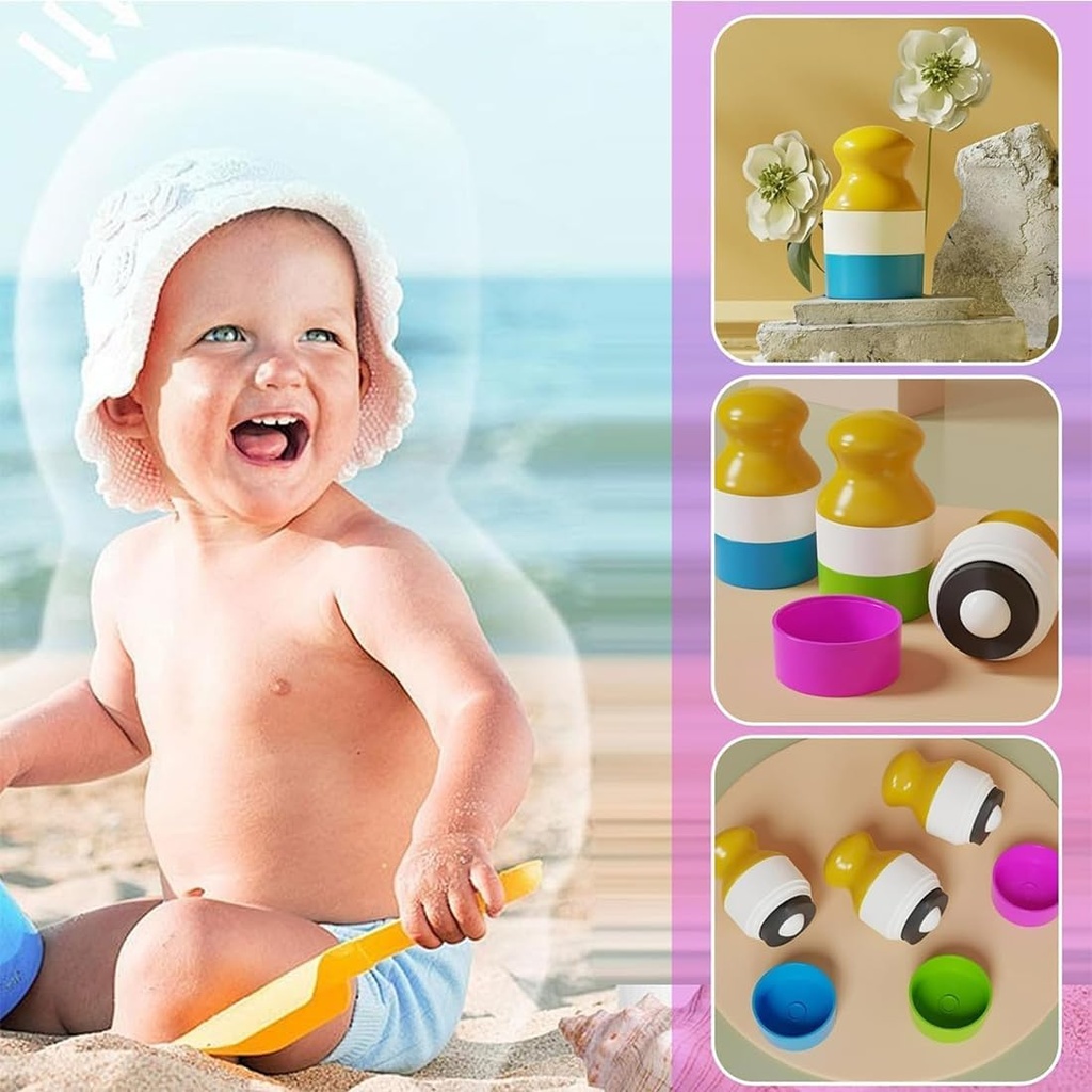 رول واقي الشمس ببكرة دوارة قابل لاعادة الملئ للسفر والخروجات - 100 مللي