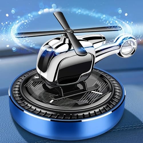 فواحة سيارة علي شكل طيارة مروحية تعمل بالطاقة الشمسية تثبت علي تابلوه السيارة