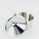 كسرولة استانلس استيل بغطاء ويد لسهولة الحمل  - مقاس 20سم - 2.50 لتر