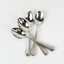 طقم معالق صغير استانليس ستيل 12 قطعة باللون الفضي