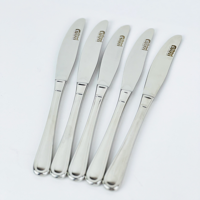 طقم سكاكين عشاء 12 قطعة استانليس ستيل باللون الفضي