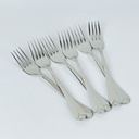 طقم شوك استانليس ستيل 12 قطعة باللون الفضي