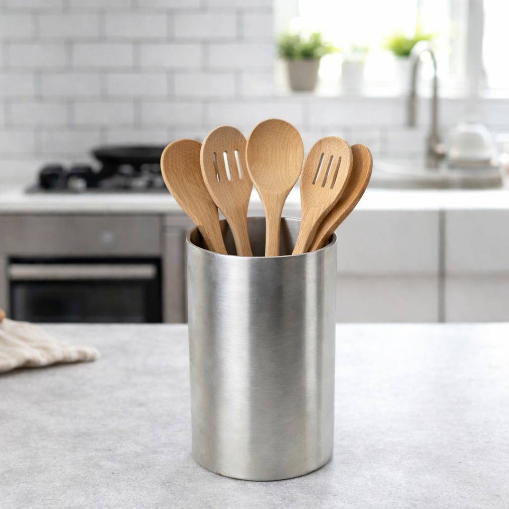 حامل معالق وأدوات المطبخ استانلس ستيل تركي مقاس 13 سم