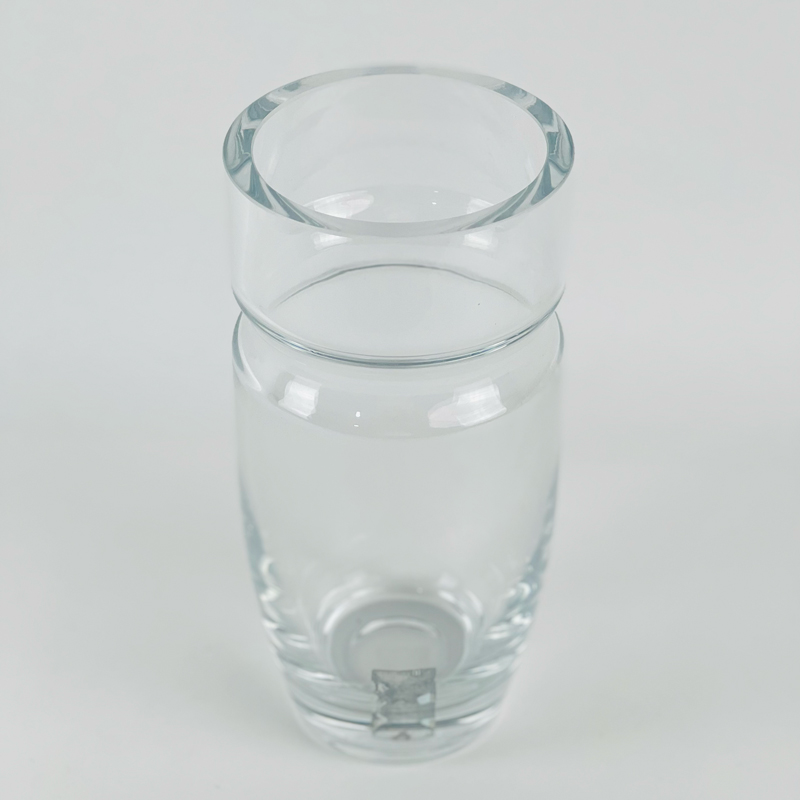 فازة زجاج شفاف لتجديد ديكور البيت مقاس 14 * 30 سم