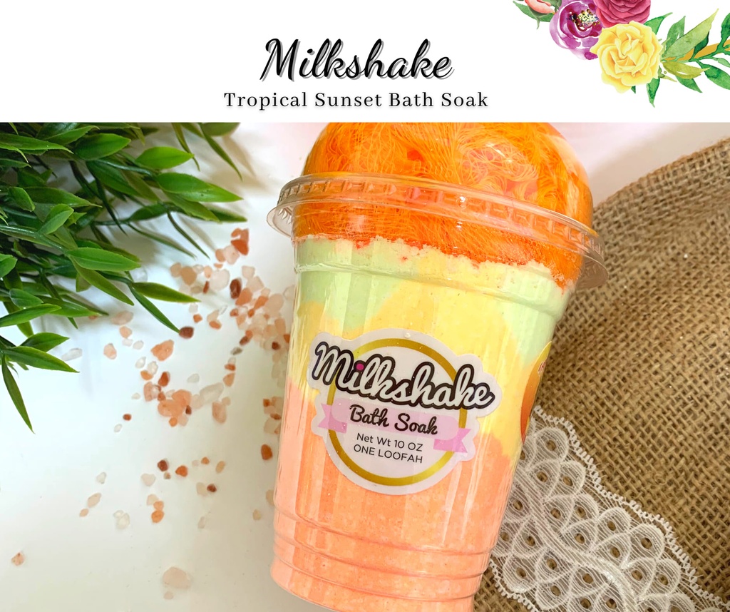 أملاح مقشرة للجسم برائحة ميلك شيك وشمس استوائية _ 280 جرام