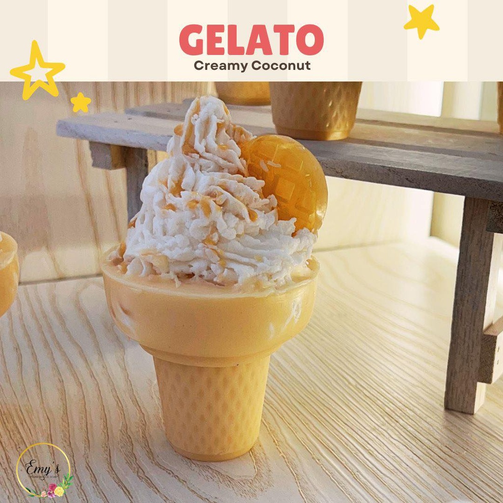 صابونة علي شكل جيلاتو لترطيب البشرة _ 155 جرام