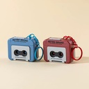 ميدالية على شكل كاسيت للمفاتيح بشريط وتقوم بالتسجيل