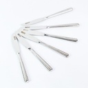 طقم سكاكين عشاء 12 قطعة استانليس ستيل باللون الفضي بمقبض مزخرف