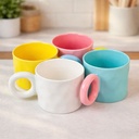 مج بورسلين بتصميم مموج ويد دائرية مناسب لشرب النسكافية والاتيه 350 ملي