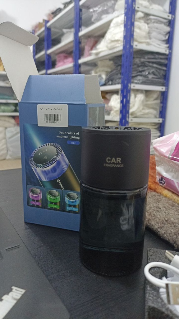 فواحة عطرية لتعطير السيارة والمنزل بإضاءة ليد قابلة لإعادة الشحن