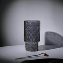 طقم كوبايات زجاج مزخرف باشكال مختلفة باللون الرمادي 6 قطع