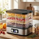 مجفف طعام كهربائي للفواكة والخضروات بــ 5  صواني قابلة للازالة 240 وات