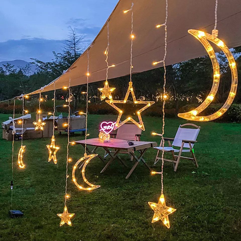ستارة مضيئه رمضان اشكال الهلال و نجمة حجم كبير 3 دور