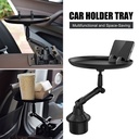 صينية طعام تدور 360 درجة لتناول الطعام والمشروبات داخل السيارة والحفاظ علي نظافتها