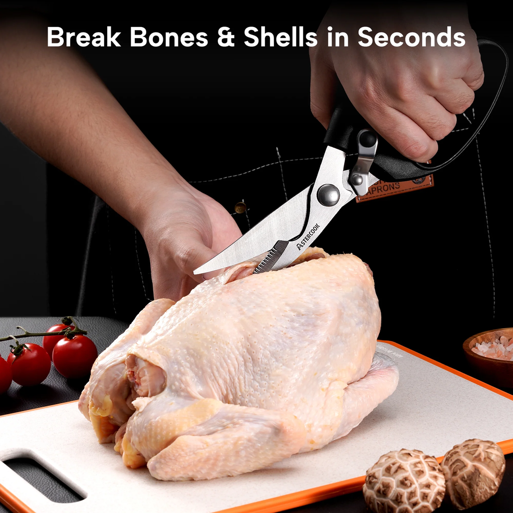 مقص مطبخ بسوسته و مفتاح امان لتقطيع الفراخ والخضروات متعدد الاستخدامات