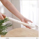 فرشة تنظيف الزجاجات الطويلة وببرونة الاطفال مرنة للوصول لجميع الاركان بيد خشب