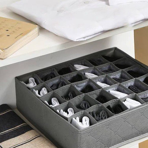 منظم دولاب وادراج للملابس الداخلية والشرابات والطرح وربطات العنق مقسم قابل للطي لسهولة التخزين